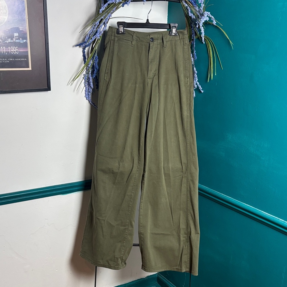 Rag & Bone sz 2 wide leg Olive Green womens Pants